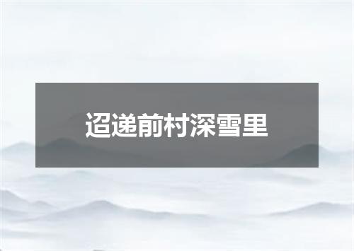 迢递前村深雪里