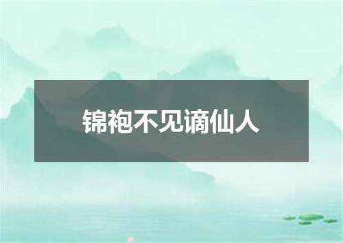 锦袍不见谪仙人