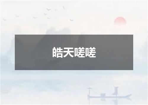 皓天嗟嗟