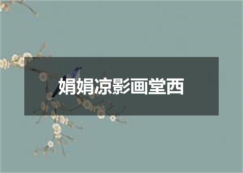 娟娟凉影画堂西