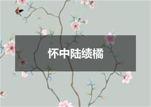 怀中陆绩橘