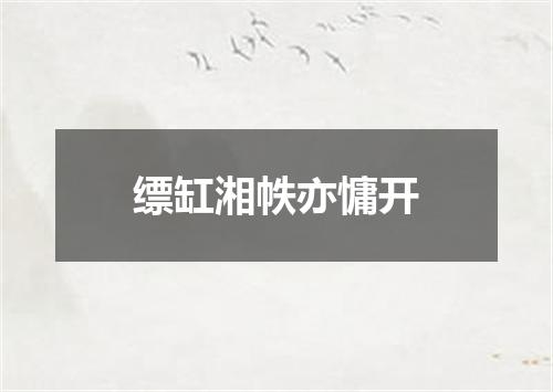 缥缸湘帙亦慵开