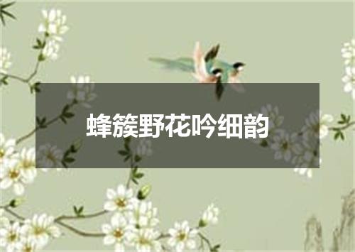 蜂簇野花吟细韵