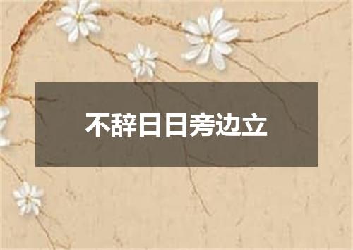 不辞日日旁边立