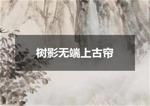 树影无端上古帘