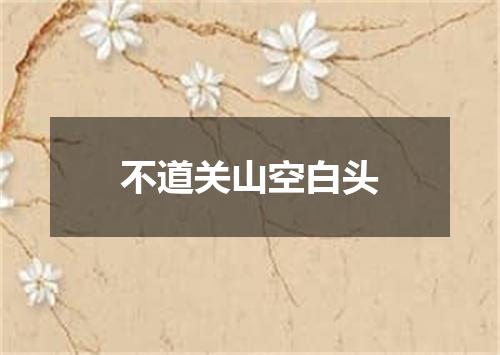 不道关山空白头