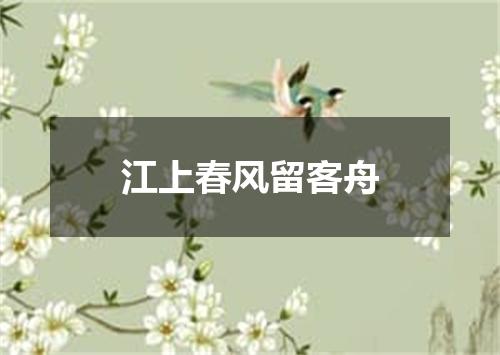 江上春风留客舟