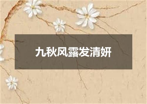 九秋风露发清妍