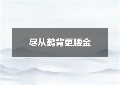 尽从鹤背更腰金