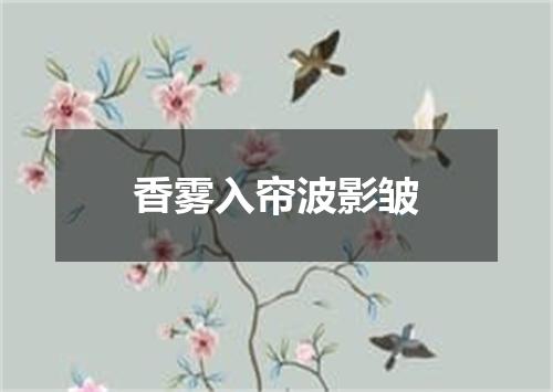 香雾入帘波影皱