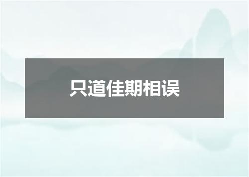 只道佳期相误