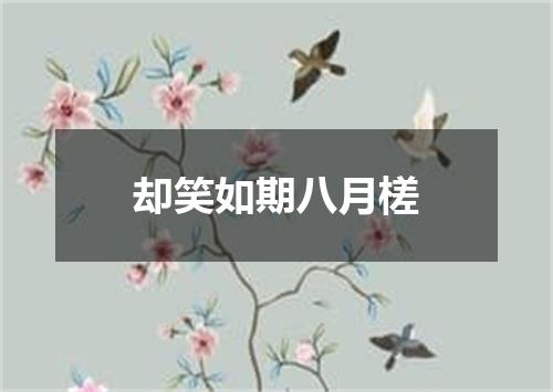 却笑如期八月槎