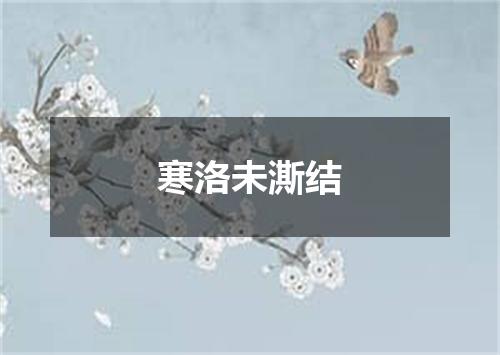 寒洛未澌结