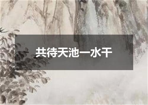 共待天池一水干