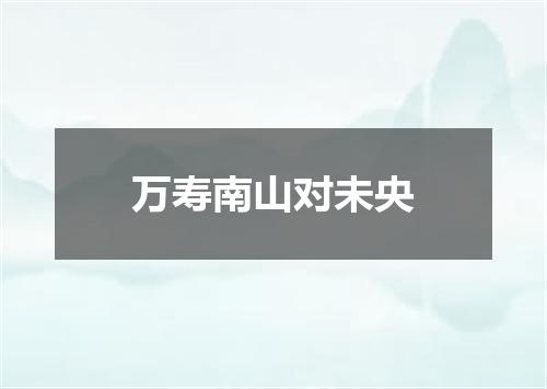 万寿南山对未央