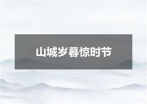 山城岁暮惊时节