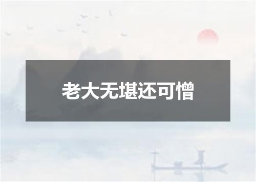 老大无堪还可憎