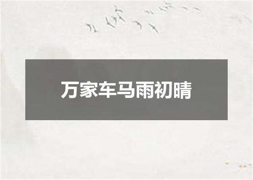 万家车马雨初晴