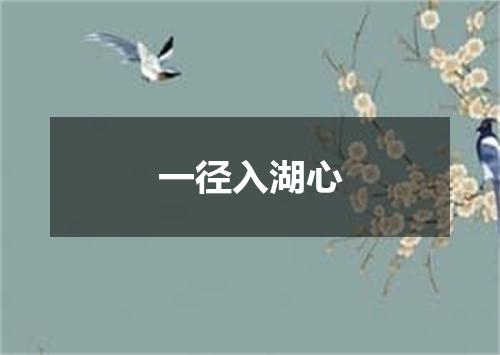 一径入湖心