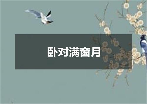 卧对满窗月