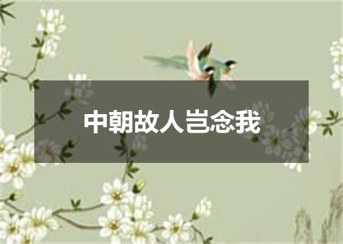 中朝故人岂念我
