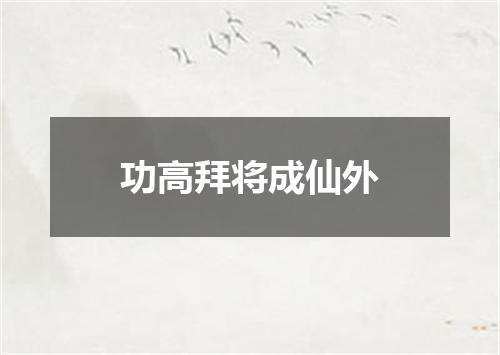 功高拜将成仙外