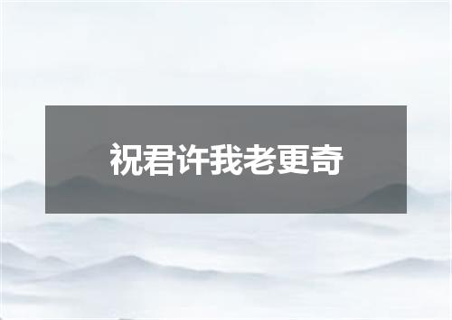 祝君许我老更奇