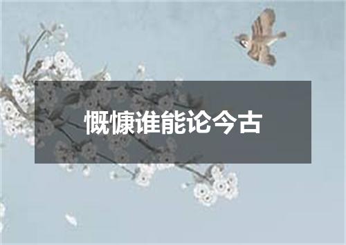 慨慷谁能论今古
