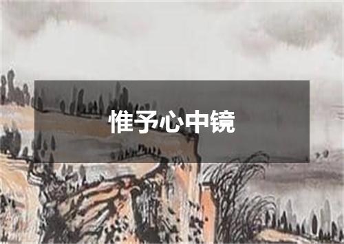 惟予心中镜