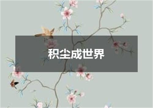 积尘成世界