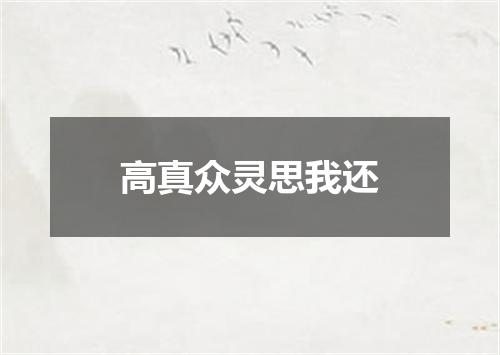 高真众灵思我还
