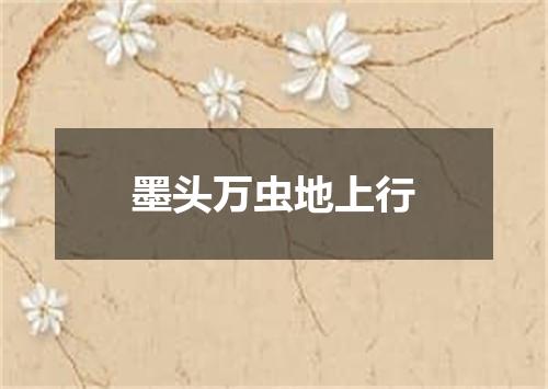 墨头万虫地上行