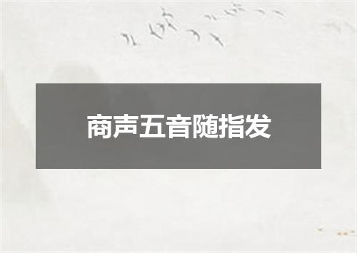 商声五音随指发