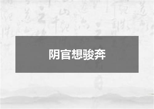 阴官想骏奔