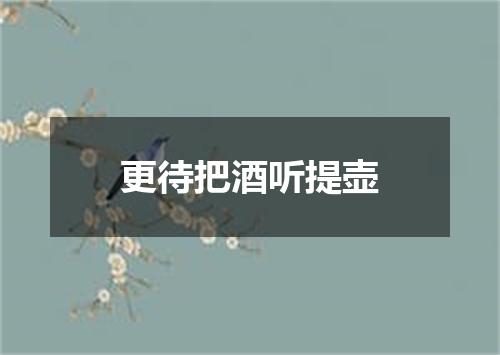 更待把酒听提壶