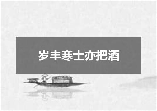 岁丰寒士亦把酒