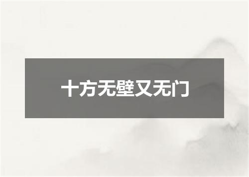 十方无壁又无门