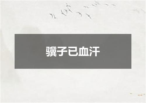 骥子已血汗