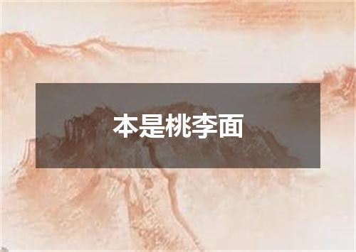 本是桃李面