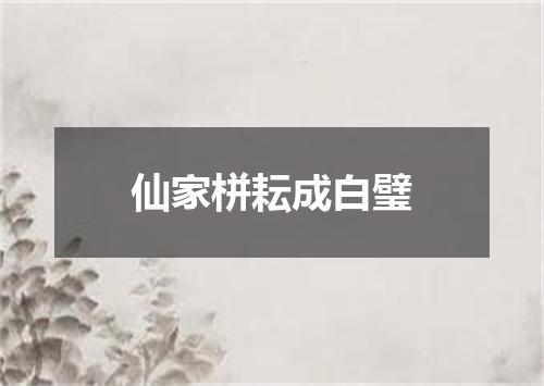 仙家栟耘成白璧
