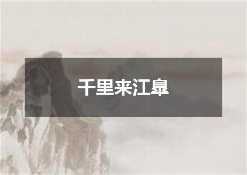 千里来江臯