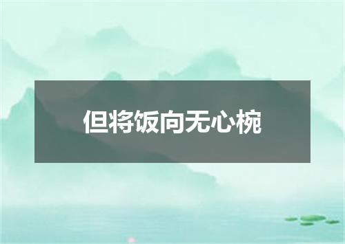 但将饭向无心椀