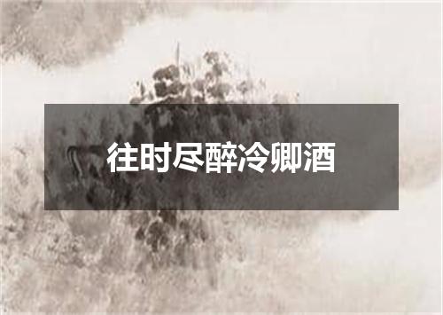 往时尽醉冷卿酒
