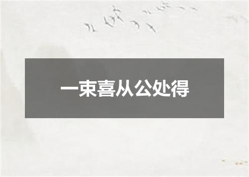 一束喜从公处得