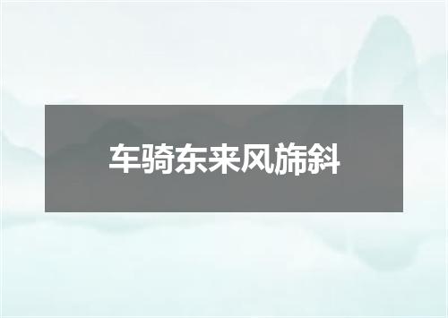 车骑东来风旆斜