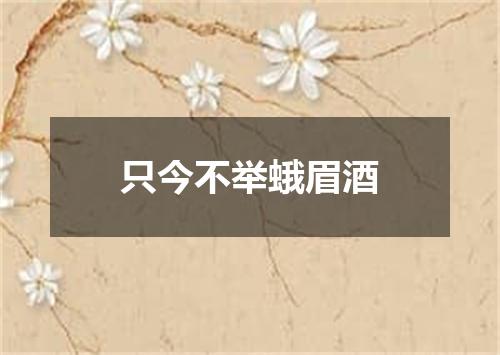 只今不举蛾眉酒