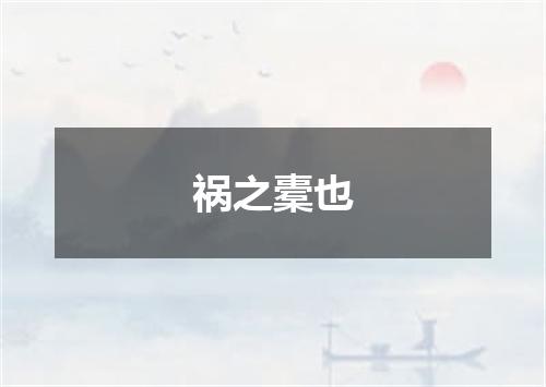 祸之橐也