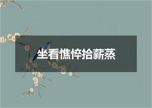坐看憔悴拾薪蒸