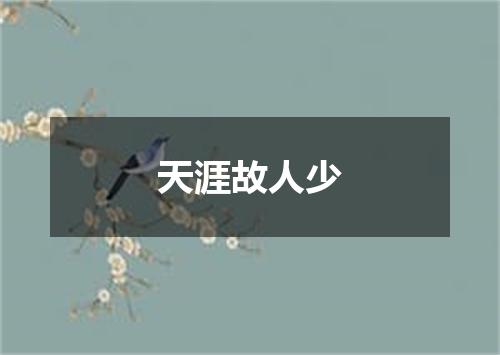 天涯故人少