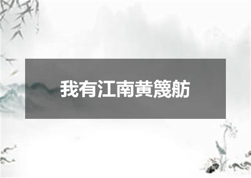 我有江南黄篾舫